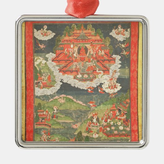 Thangka van het Paradijs Amitabha Metalen Ornament (Voorkant)