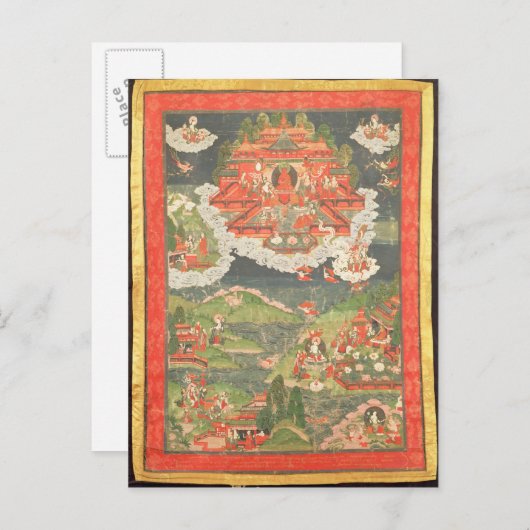 Thangka van het Paradijs van Amitabha Briefkaart (Voorkant / Achterkant)