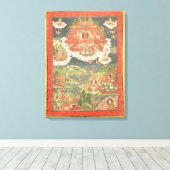 Thangka van het Paradijs van Amitabha Canvas Afdruk (Insitu (Houten vloer))