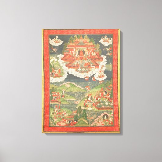 Thangka van het Paradijs van Amitabha Canvas Afdruk (Voorkant)