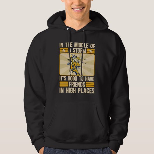 Thank A Lineman Quote Electrical Lineman Electrici Hoodie (Voorkant)