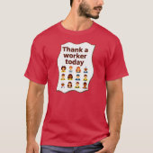 Thank a Worker Today Diversity Workers Design T-shirt (Voorkant)
