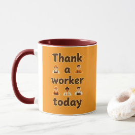 Thank a Worker Today Minimal Typography Design Mok