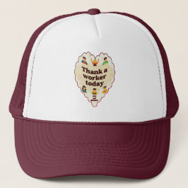 Thank a Worker Today Vintage Style Appreciation Trucker Pet