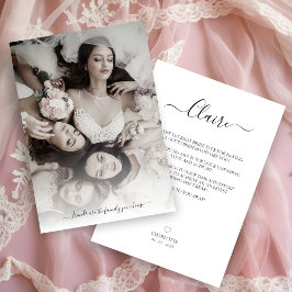 Thank Bridesmaid with Photo and Typography