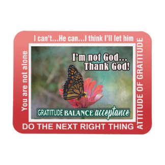 thank God  slogans butterflies Magnet Magneet