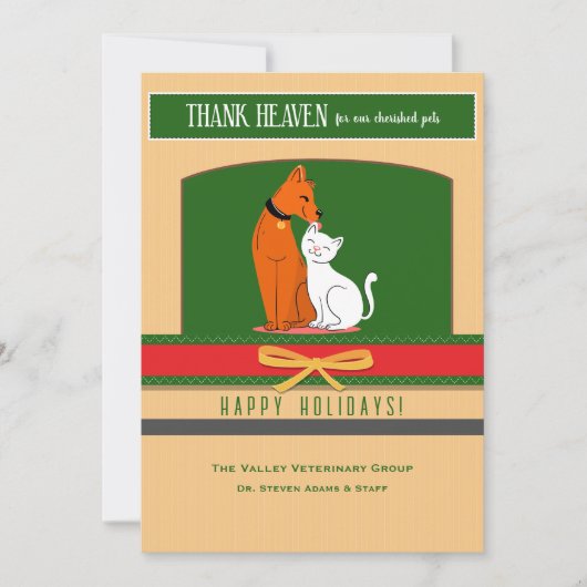 Thank Heaven for Pets Greeting Card Feestdagenkaart (Voorkant)