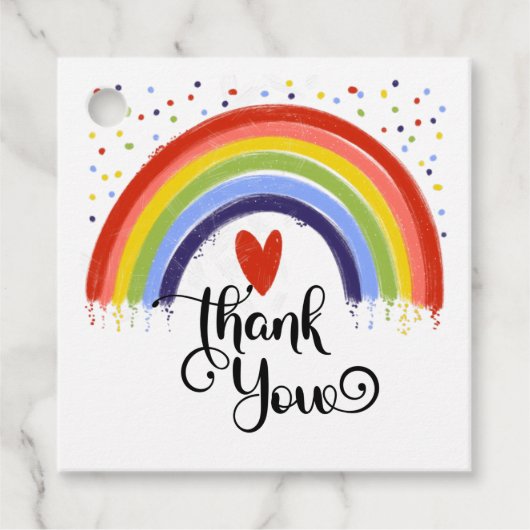 THank u Rainbow Squker-labels Bedankjes Labels (Voorkant)