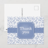 Thank You 35 Number Pattern Blue/White Briefkaart (Voorkant / Achterkant)