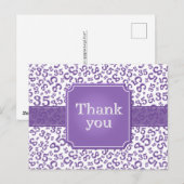 Thank You 35 Number Pattern Purple/White Briefkaart (Voorkant / Achterkant)