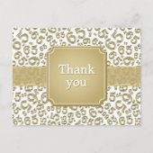 Thank You 65 Number Pattern Gold/White Briefkaart (Voorkant)