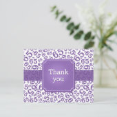 Thank You 65 Number Pattern Purple/White Briefkaart (Staand voorkant)