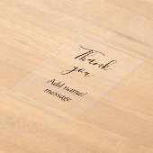 Thank you add name message simple stylish calligra acryl uitnodigingen (Laagn)