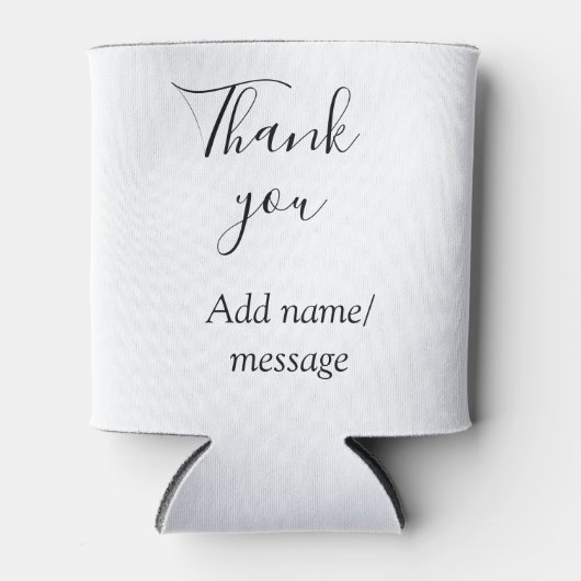 Thank you add name message simple stylish calligra blikjeskoeler (Voorkant)