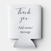 Thank you add name message simple stylish calligra blikjeskoeler (Achterkant)