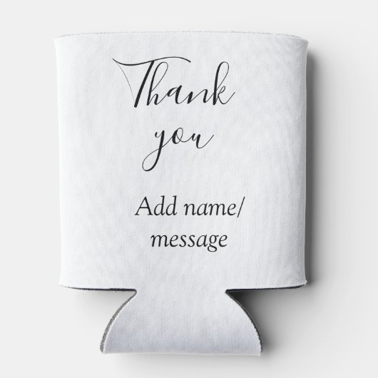 Thank you add name message simple stylish calligra blikjeskoeler (Achterkant)