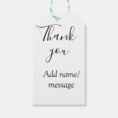 Thank you add name message simple stylish calligra cadeaulabel (Voorkant)