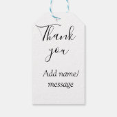 Thank you add name message simple stylish calligra cadeaulabel (Achterkant)