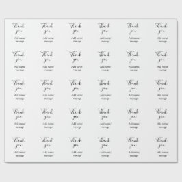 Thank you add name message simple stylish calligra cadeaupapier