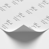 Thank you add name message simple stylish calligra cadeaupapier (Hoek)