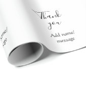 Thank you add name message simple stylish calligra cadeaupapier (Rol Hoek)
