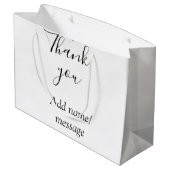 Thank you add name message simple stylish calligra groot cadeauzakje (Achterkant Gekanteld)