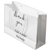 Thank you add name message simple stylish calligra groot cadeauzakje (Voorkant Gekanteld)