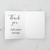 Thank you add name message simple stylish calligra kaart (Binnen)