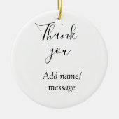 Thank you add name message simple stylish calligra keramisch ornament (Voorkant)
