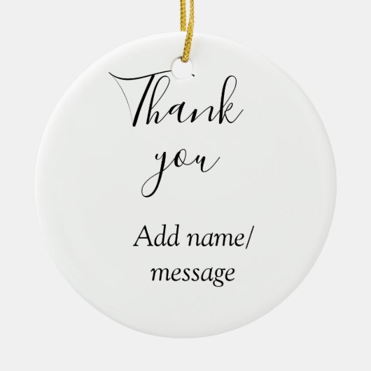 Thank you add name message simple stylish calligra keramisch ornament (Voorkant)