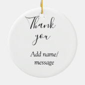 Thank you add name message simple stylish calligra keramisch ornament (Achterkant)