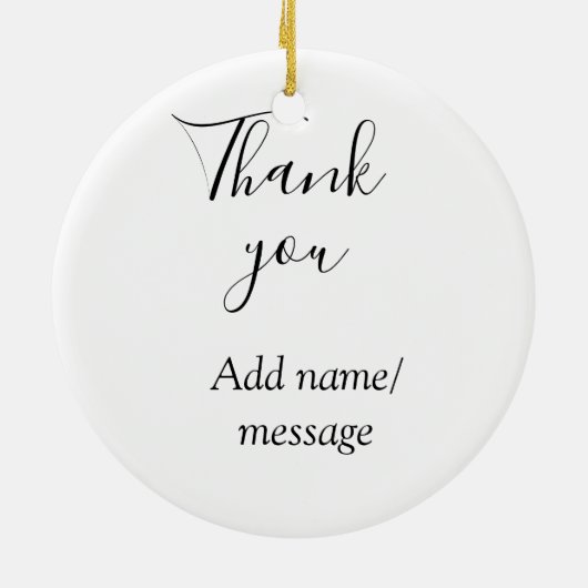 Thank you add name message simple stylish calligra keramisch ornament (Achterkant)