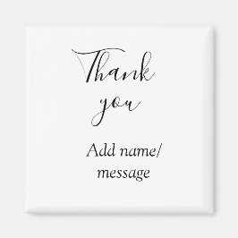 Thank you add name message simple stylish calligra magneet