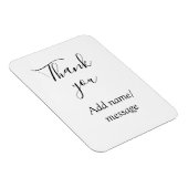 Thank you add name message simple stylish calligra magneet (Rechterzijde)