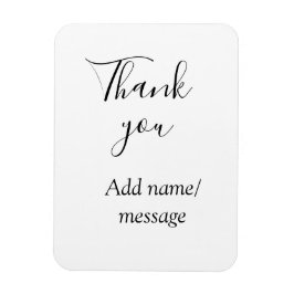 Thank you add name message simple stylish calligra magneet
