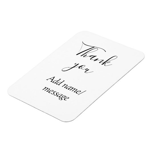Thank you add name message simple stylish calligra magneet (Linkerzijde)