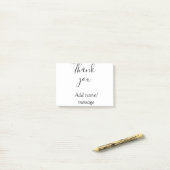 Thank you add name message simple stylish calligra post-it® notes (Op bureau)