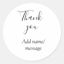 Thank you add name message simple stylish calligra