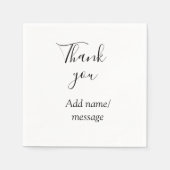Thank you add name message simple stylish calligra servet (Voorkant)