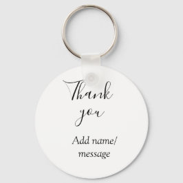 Thank you add name message simple stylish calligra sleutelhanger