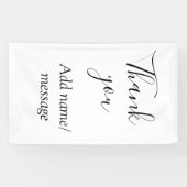 Thank you add name message simple stylish calligra spandoek (Horizontaal)