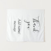 Thank you add name message simple stylish calligra wandkleed (Voorkant (horizontaal))