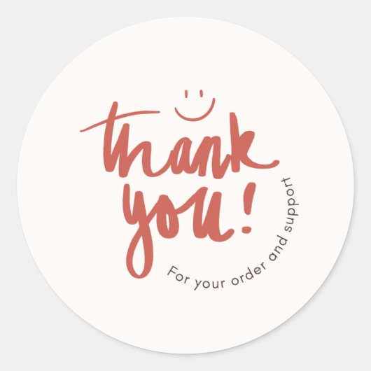 ' Thank you 'appreciation sticker (Voorkant)
