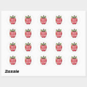 Thank You Back to School Teacher Apple Ronde Sticker (Vel)
