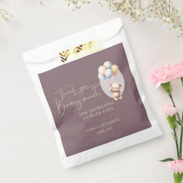 Thank You Beary Much, Bearly Wait Baby Shower Bedankzakje