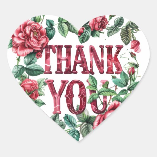 Thank you. Beautiful roses. Sticker (Voorkant)