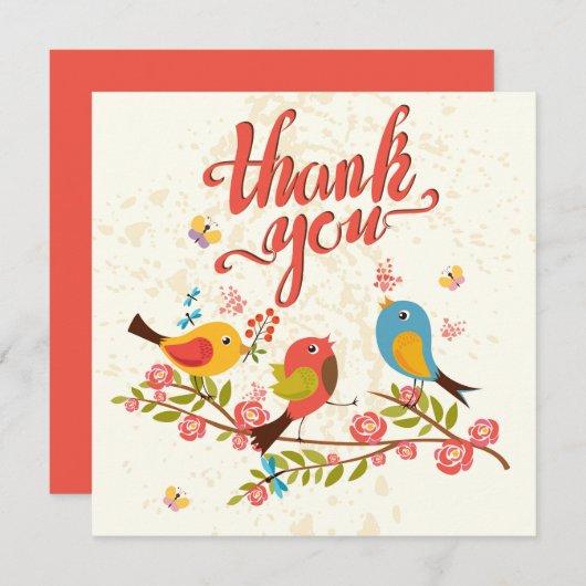 Thank You Bedankkaart (Voorkant / Achterkant)