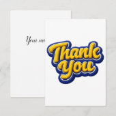 Thank you  bedankkaart (Voorkant / Achterkant)
