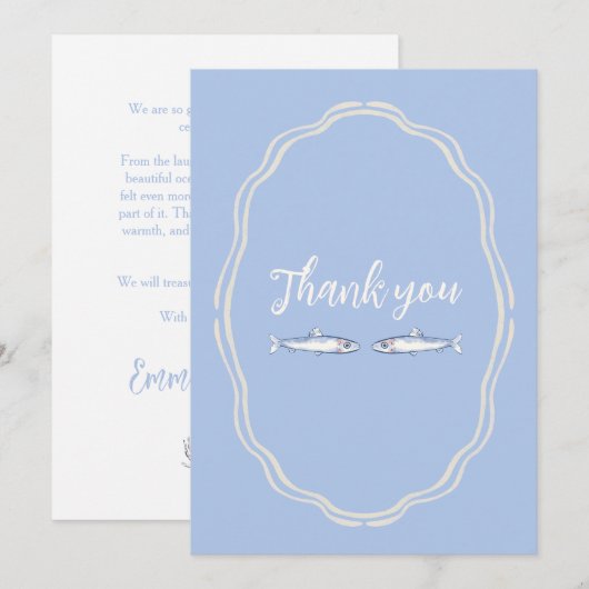 thank you bedankkaart (Voorkant / Achterkant)