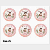 Thank You Berry Much Baby Shower Round Sticker (Vel)